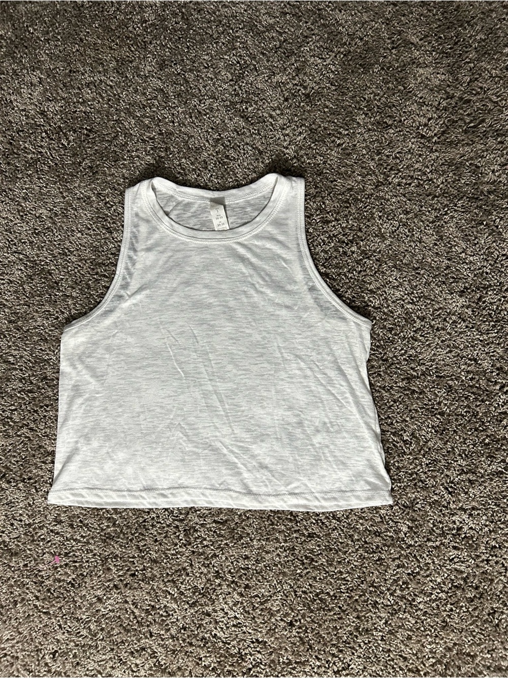 Balance Collection White Ribbed Crop Tank